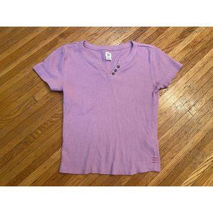 BDG Urban Outfitters purple waffle knit short sleeve top